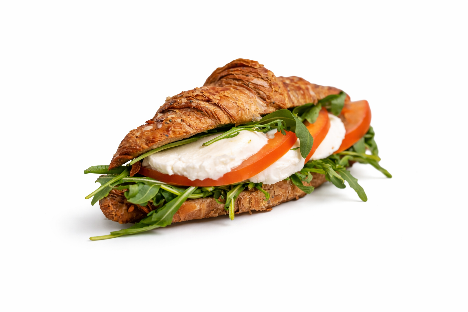 Croissant s mozzarellou a rajčaty