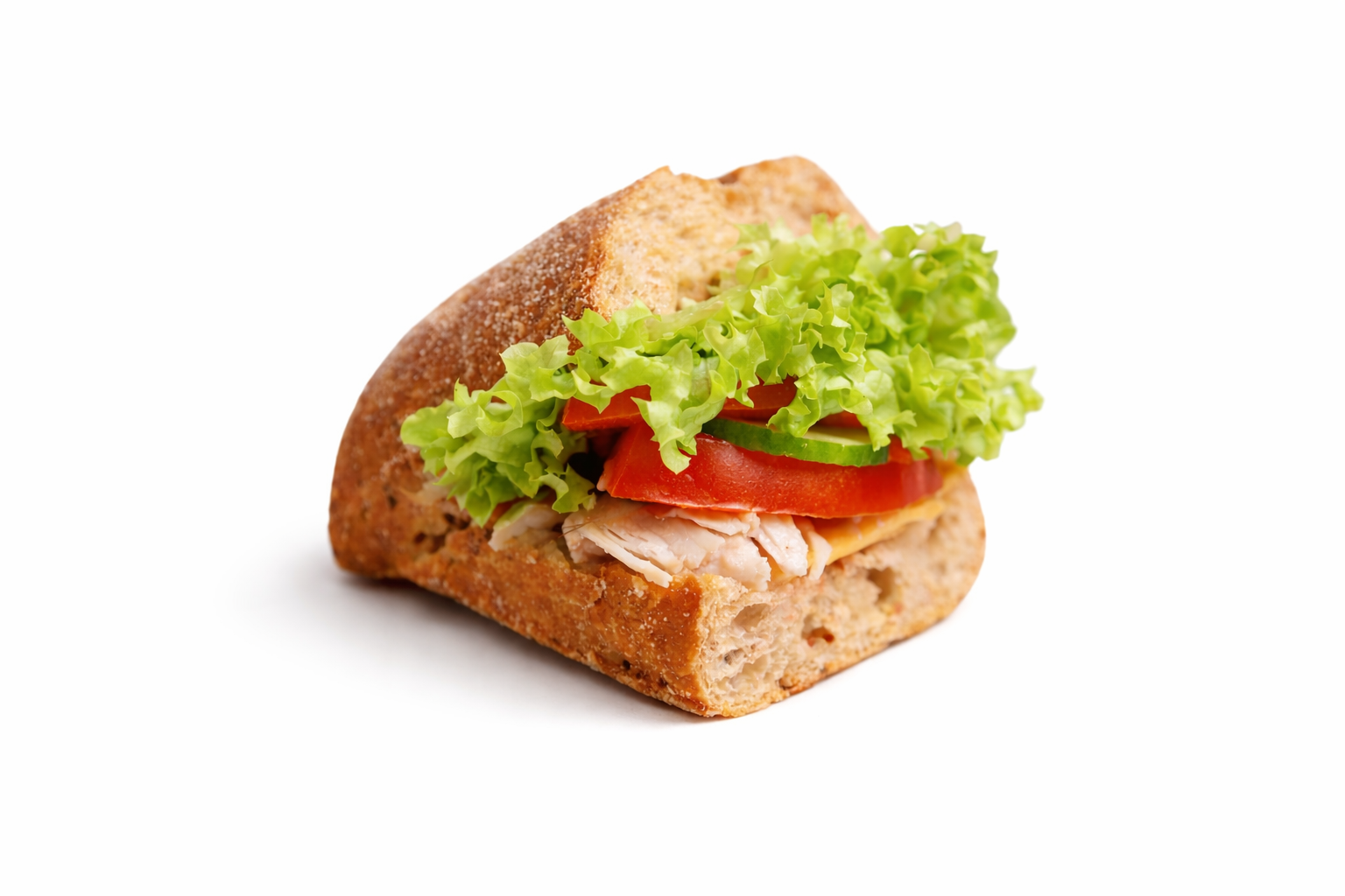 Focaccia s kuřecím masem a zeleninou